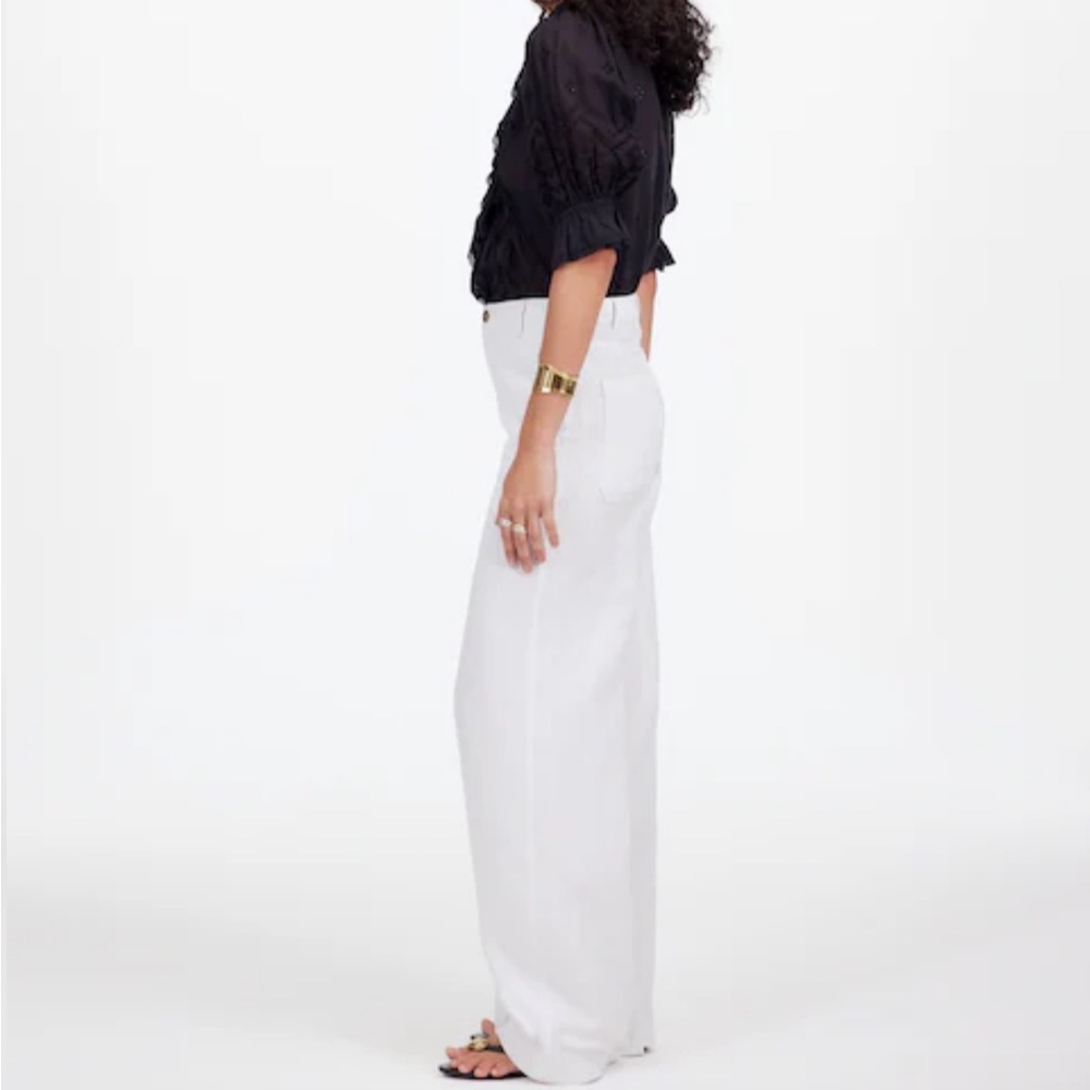 White Wide-Leg Pants - Picture 3 of 7